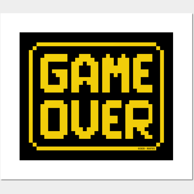 GAME OVER (Yellow) Wall Art by Roufxis